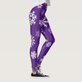 Sneeuwvlokken Aangepaste achtergrondkleur Leggings (Rechts)