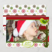 Sneeuwvlokken Aangepaste feestelijke fotokaart ver Feestdagenkaart (Voorkant / Achterkant)