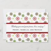 Sneeuwvlokken Aangepaste feestelijke fotokaart ver Feestdagenkaart (Achterkant)