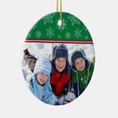 Sneeuwvlokken Aangepaste kerstversiering (groen) Keramisch Ornament (Rechts)