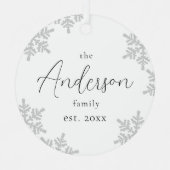 Sneeuwvlokken Aangepaste naam Kerstmis Metalen Ornament (Voorkant)