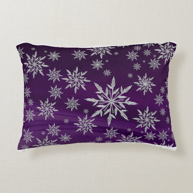 Sneeuwvlokken Accent Pillow Accent Kussen (Voorkant)