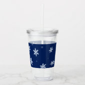 Sneeuwvlokken Acryl Drinkbeker (Voorkant)
