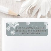 Sneeuwvlokken Adreslabel Etiket (Insitu)