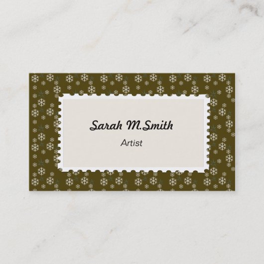 sneeuwvlokken, algemeen visitekaartje (Voorkant)