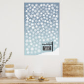 Sneeuwvlokken - Alternatief handboek handtekeninge Poster (Keuken)