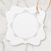 Sneeuwvlokken Aqua White Bedankjes Labels (Achterkant)