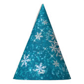 Sneeuwvlokken Aqua White Feesthoedjes (Links)