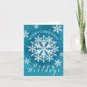 Sneeuwvlokken Aqua White Kaart