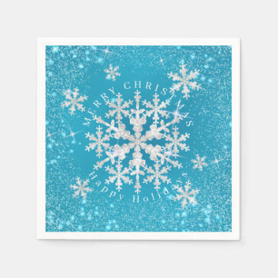 Sneeuwvlokken Aqua White Servet