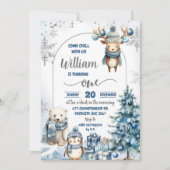 Sneeuwvlokken Artic Animals Kerstmis Eerste Verjaa Kaart (Voorkant)