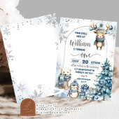 Sneeuwvlokken Artic Animals Kerstmis Eerste Verjaa Kaart