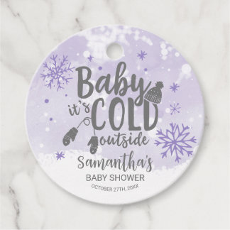Sneeuwvlokken Baby Het is koud buiten Baby shower Bedankjes Labels