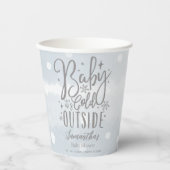 Sneeuwvlokken Baby Het is koud buiten Baby shower Papieren Bekers (Voorkant)