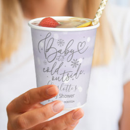 Sneeuwvlokken Baby Het is koud buiten Baby shower Papieren Bekers
