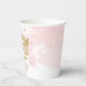 Sneeuwvlokken Baby Het is koud buiten Baby shower Papieren Bekers (Links)
