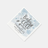 Sneeuwvlokken Baby Het is koud buiten Baby shower Servet (Hoek)