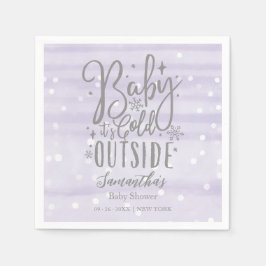 Sneeuwvlokken Baby Het is koud buiten Baby shower Servet