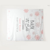 Sneeuwvlokken Baby het is koud buiten baby shower Wandkleed (Voorkant (horizontaal))