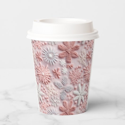 Sneeuwvlokken Baby Het is koud buiten Papieren Bekers (Achterkant)