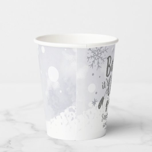Sneeuwvlokken Baby Het is koude buitenband Baby sh Papieren Bekers (Rechts)