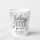 Sneeuwvlokken Baby Het is koude buitenband Baby sh Papieren Bekers (Voorkant)