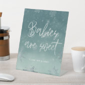Sneeuwvlokken Baby shower Baby's Sweet Reclamebord Met Voetstuk (Insitu)