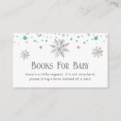 Sneeuwvlokken Baby shower Informatiekaartje (Voorkant)