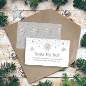 Sneeuwvlokken Baby shower Informatiekaartje