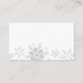 Sneeuwvlokken Baby shower Luier Raffle Ticket Informatiekaartje (Achterkant)