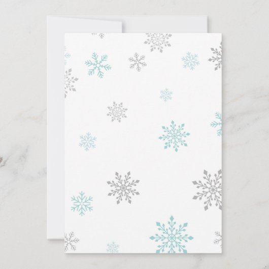 Sneeuwvlokken, Baby shower, Twin Boys, Blue Winter Kaart (Achterkant)