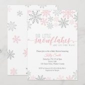 Sneeuwvlokken Baby shower, Twin Girls, Winter, Twi Kaart (Voorkant / Achterkant)