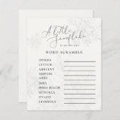 sneeuwvlokken baby shower woordscramble (Voorkant / Achterkant)