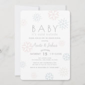 Sneeuwvlokken Baby zijn koude buitengeslacht onthu Kaart (Voorkant)