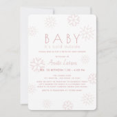 Sneeuwvlokken Baby zijn koude roze drive-by Baby s Kaart (Voorkant)