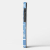 Sneeuwvlokken Babyblauw, gepersonaliseerde naam Case-Mate iPhone Case (Achterkant / Links)