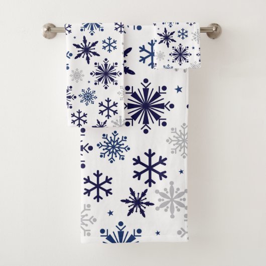 Sneeuwvlokken badhanddoek set bad handdoek (Insitu)