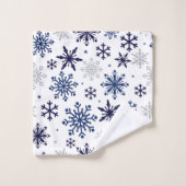 Sneeuwvlokken badhanddoek set bad handdoek (Wasdoekje)