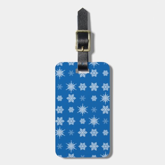 Sneeuwvlokken Bagagelabel (Voorkant verticaal)