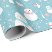 Sneeuwvlokken Ballonnen Moderne Kerst Cadeaupapier (Rol Hoek)