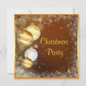 Sneeuwvlokken & Baubles Kerstfeest Kaart (Voorkant)