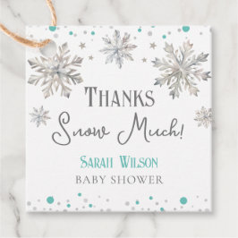 Sneeuwvlokken Bedankt Sneeuw Veel baby shower Bedankjes Labels