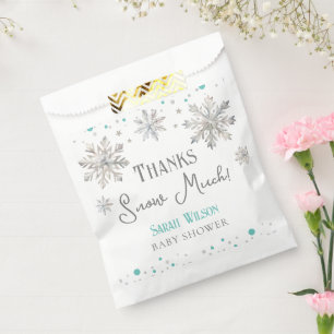 Sneeuwvlokken Bedankt Sneeuw Veel baby shower Bedankzakje