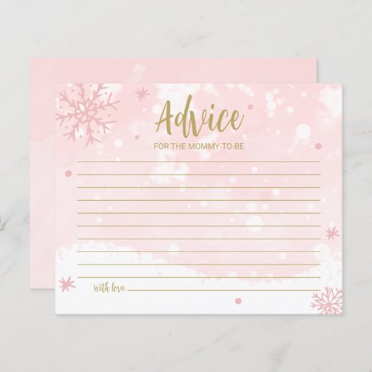 Sneeuwvlokken Betaalbare kaarten voor advies aan B (Voorkant / Achterkant)