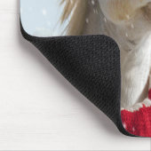 Sneeuwvlokken bij het vangen van paarden muismat (Hoek)