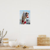 Sneeuwvlokken bij het vangen van paarden poster (Keuken)