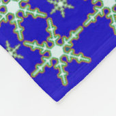 Sneeuwvlokken bij middernacht fleece deken (Hoek)