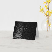 sneeuwvlokken bij nacht unieke foto kaart (Gele Bloem)