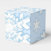 Sneeuwvlokken (blauw) bedankdoosjes (Voorkant Zijde)