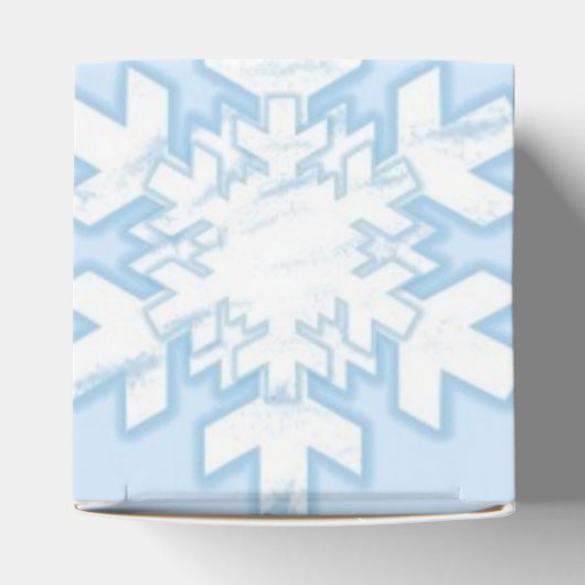 Sneeuwvlokken (blauw) bedankdoosjes (Bovenkant)